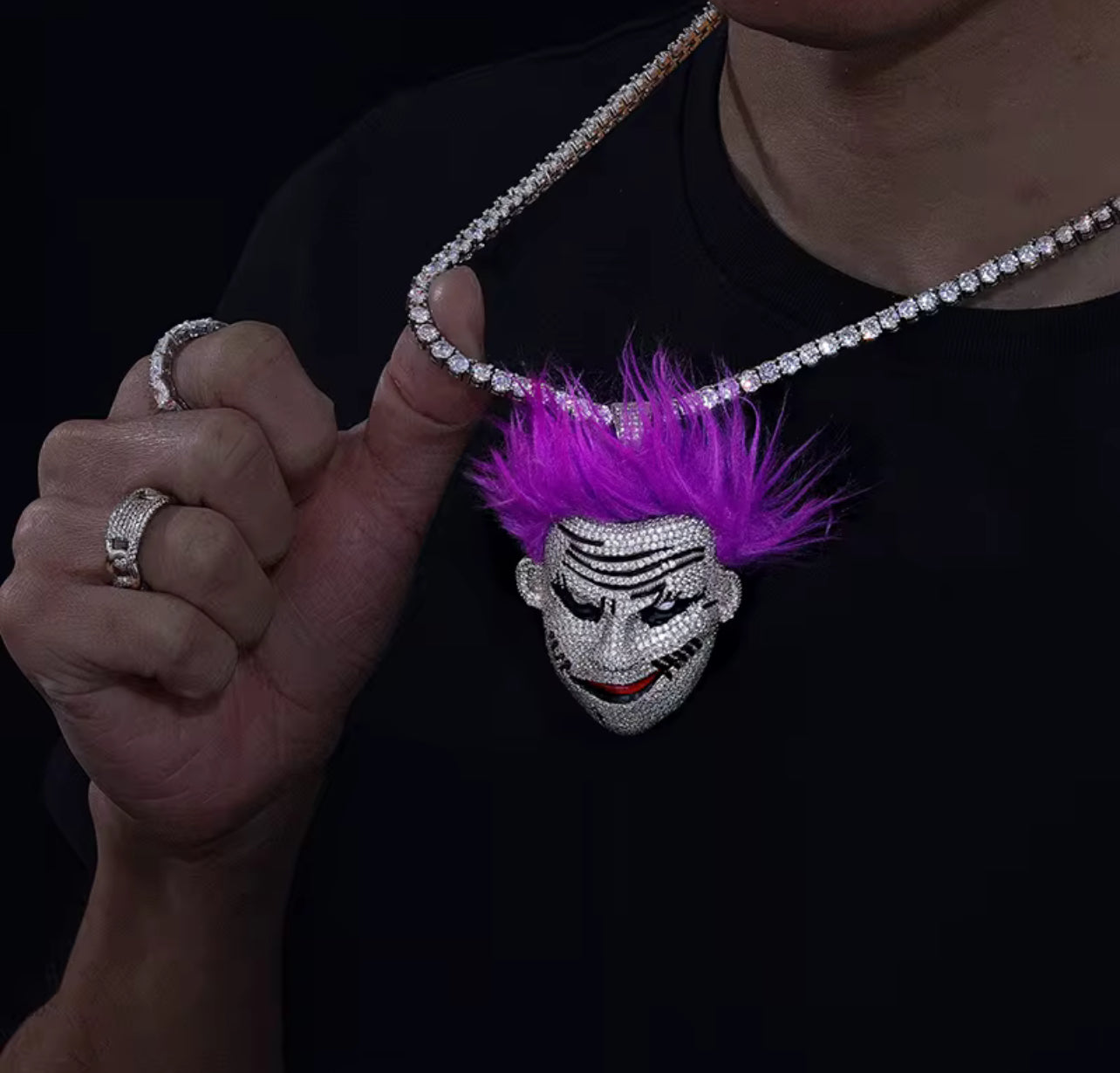 “Jokes Up” Moissanite Pendant