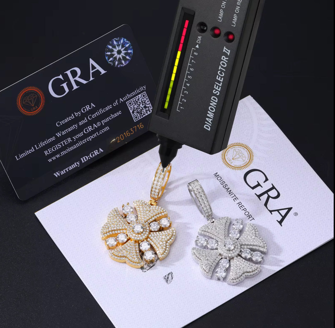 “Cross Flower” Moissanite Pendant