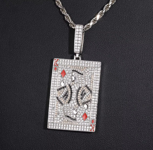 “K.O.D” Moissanite Card Pendant