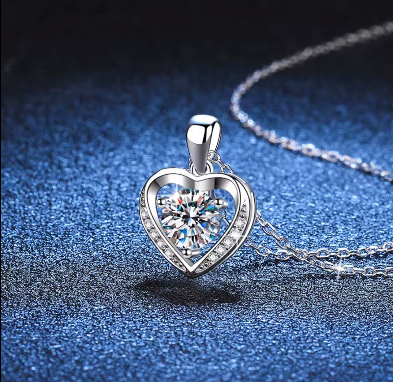 Heart Shaped Moissanite Necklace