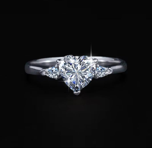 Heart Shaped Moissanite Ring