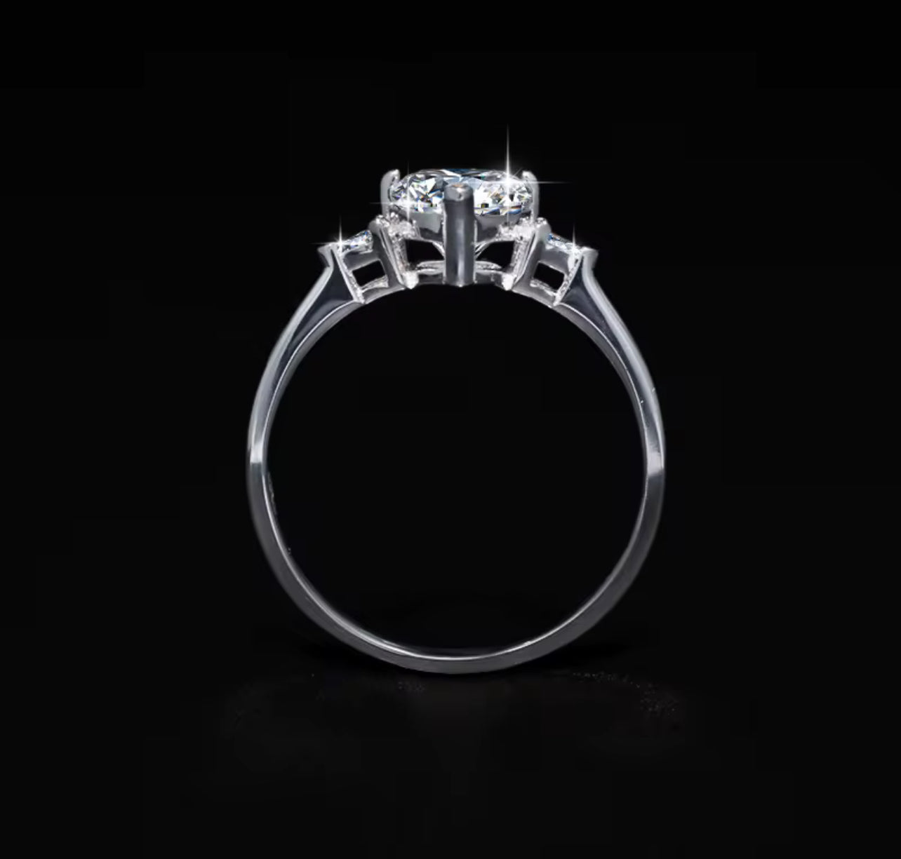 Heart Shaped Moissanite Ring