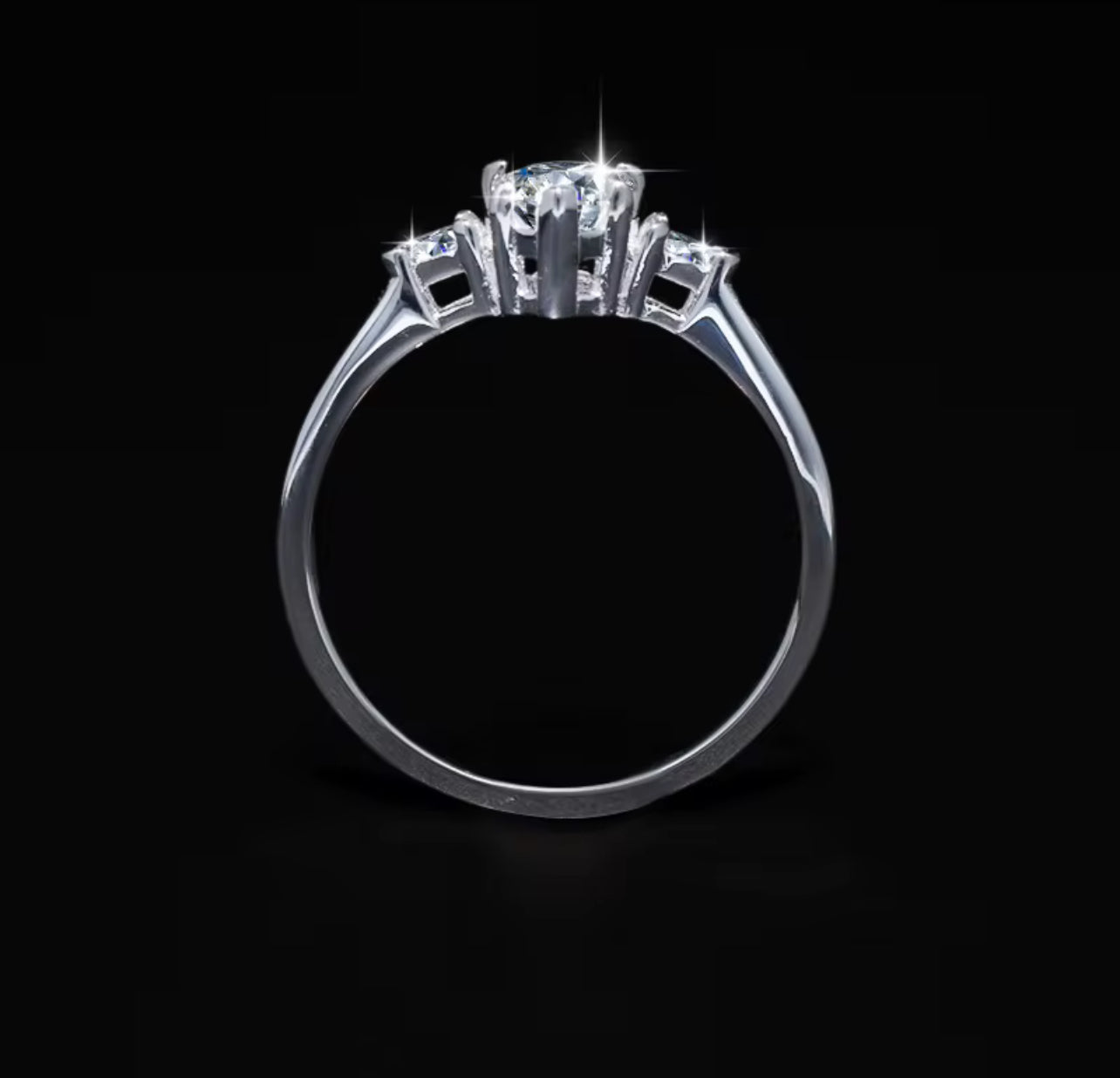 Tear Drop Moissanite Ring