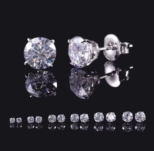 Lab Grown Round Diamond Earrings